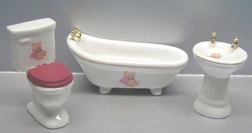3Pc Bear Bath Set