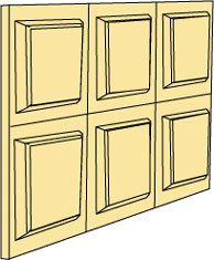 Dpb32-6 Wainscot Panels,6/Sheet
