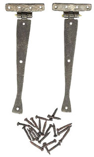 French Colonial Strap Hinge Pair