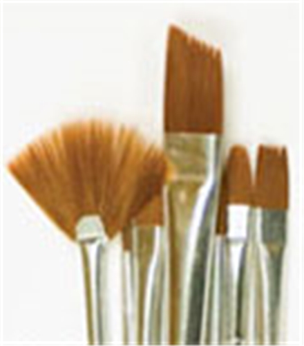 Plaid Brown Nylon Brush Set, 10pc