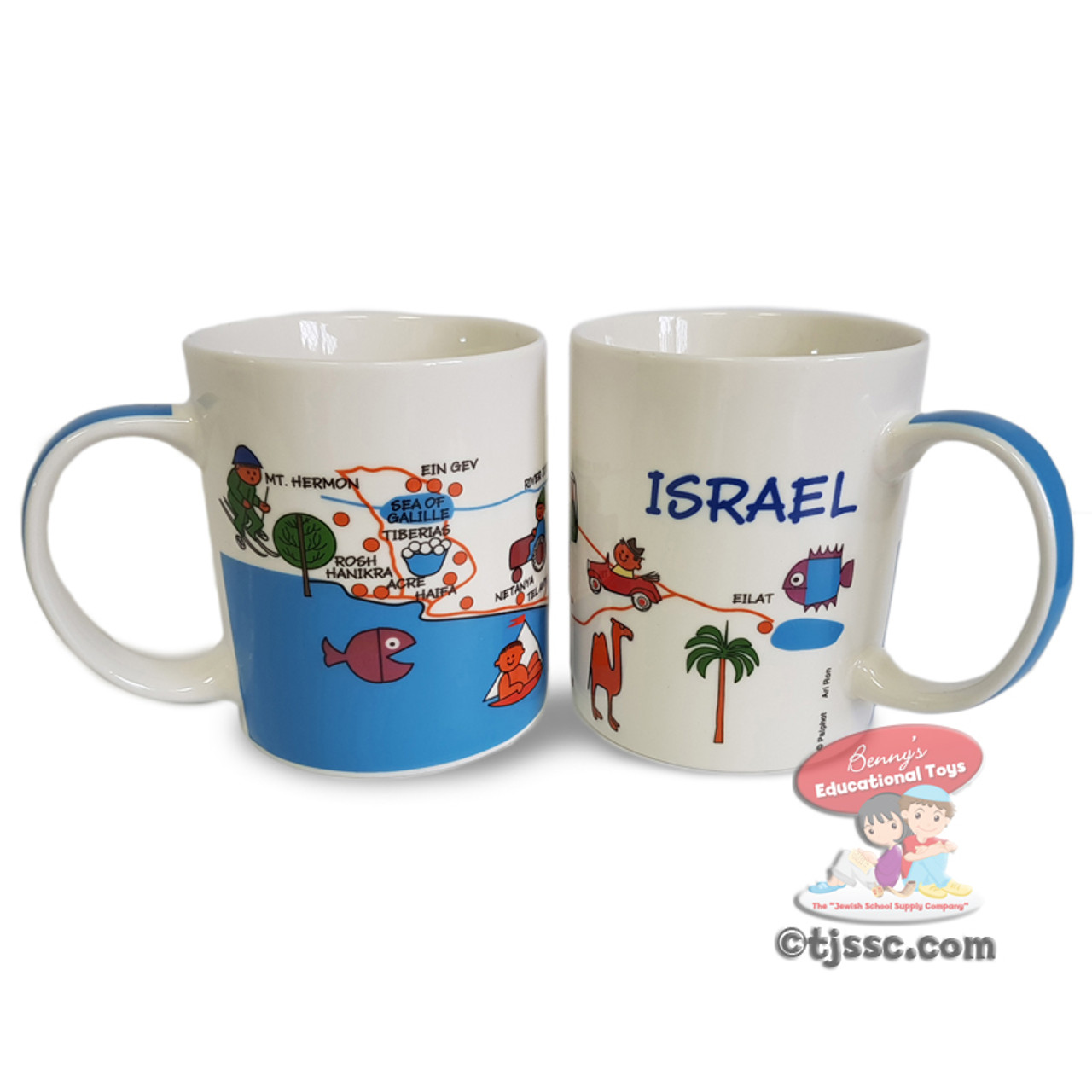 Israel Map Ceramic Mug (Single)