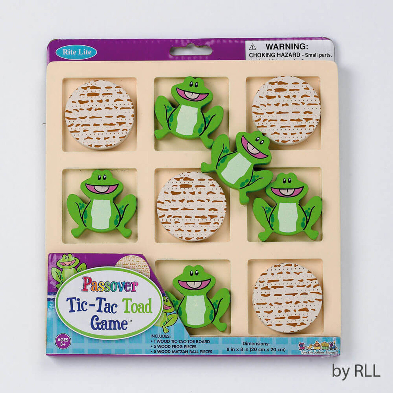 Passover Tic Tac Toad Wood Game