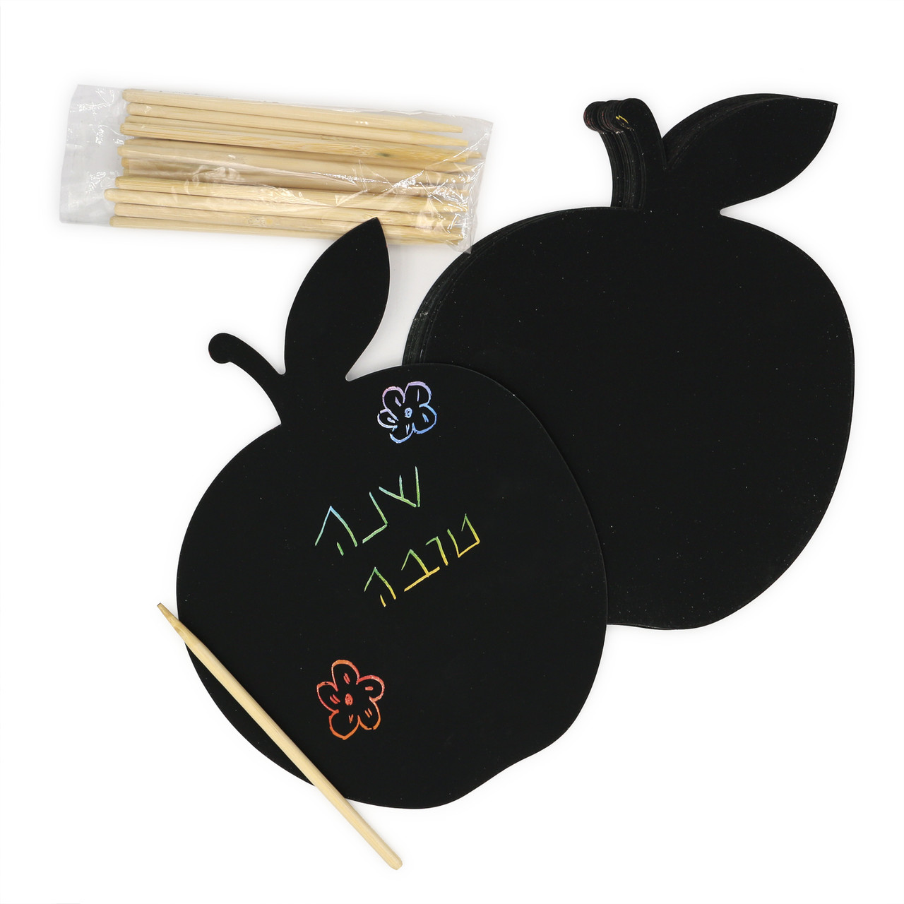 Large Magic Scratch Apples for Rosh HaShana - 18 Apples with 18 Scratching Tools