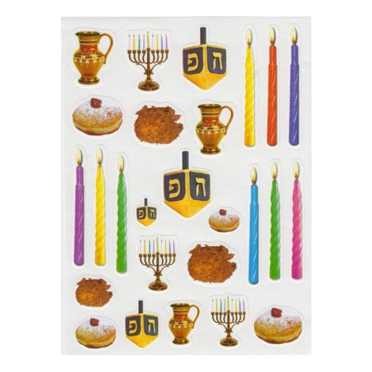 Chanukah Shaped Photo Quality Stickers