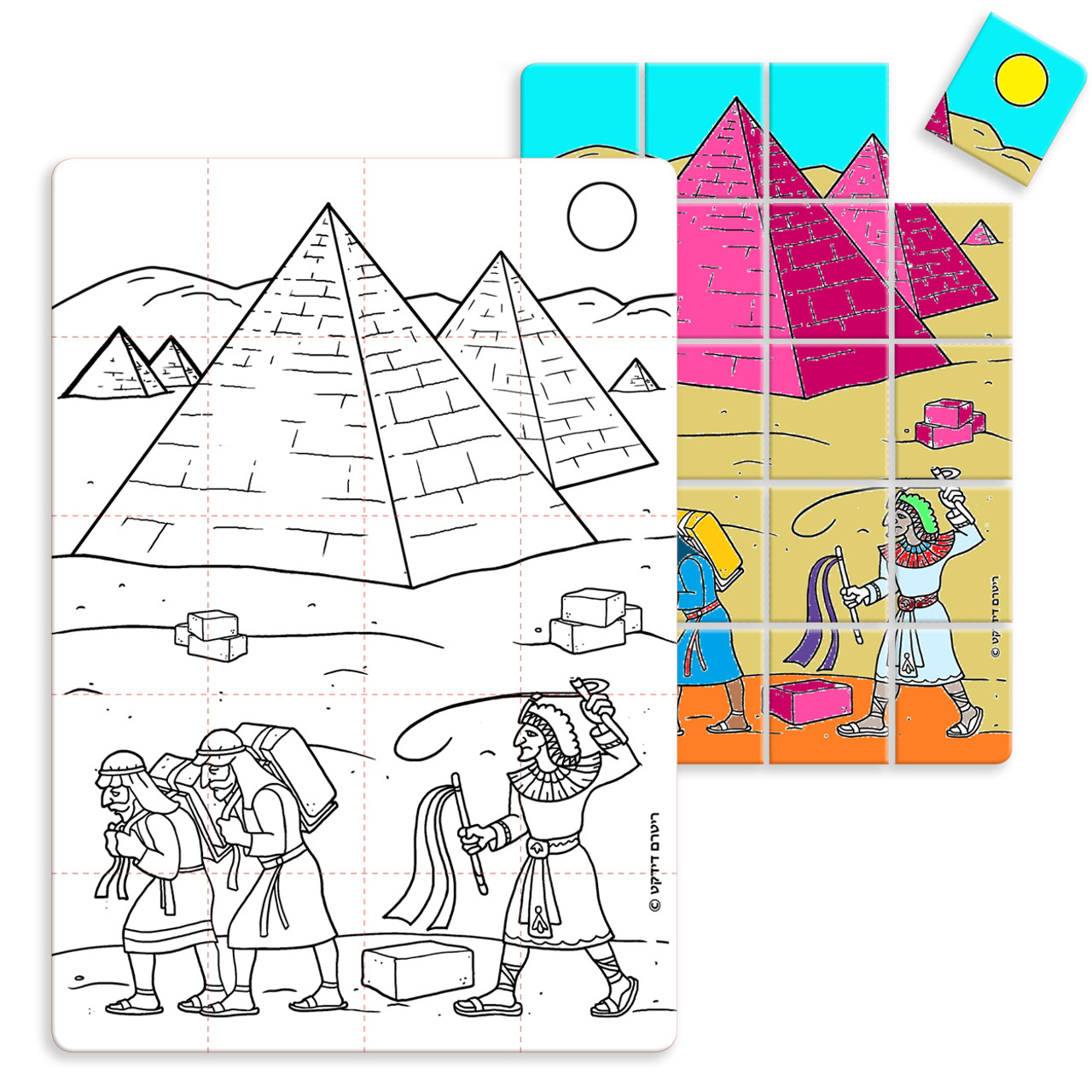Passover "Avadim Hayinu" (עבדים היינו) Color-Your-Own Puzzles (36)