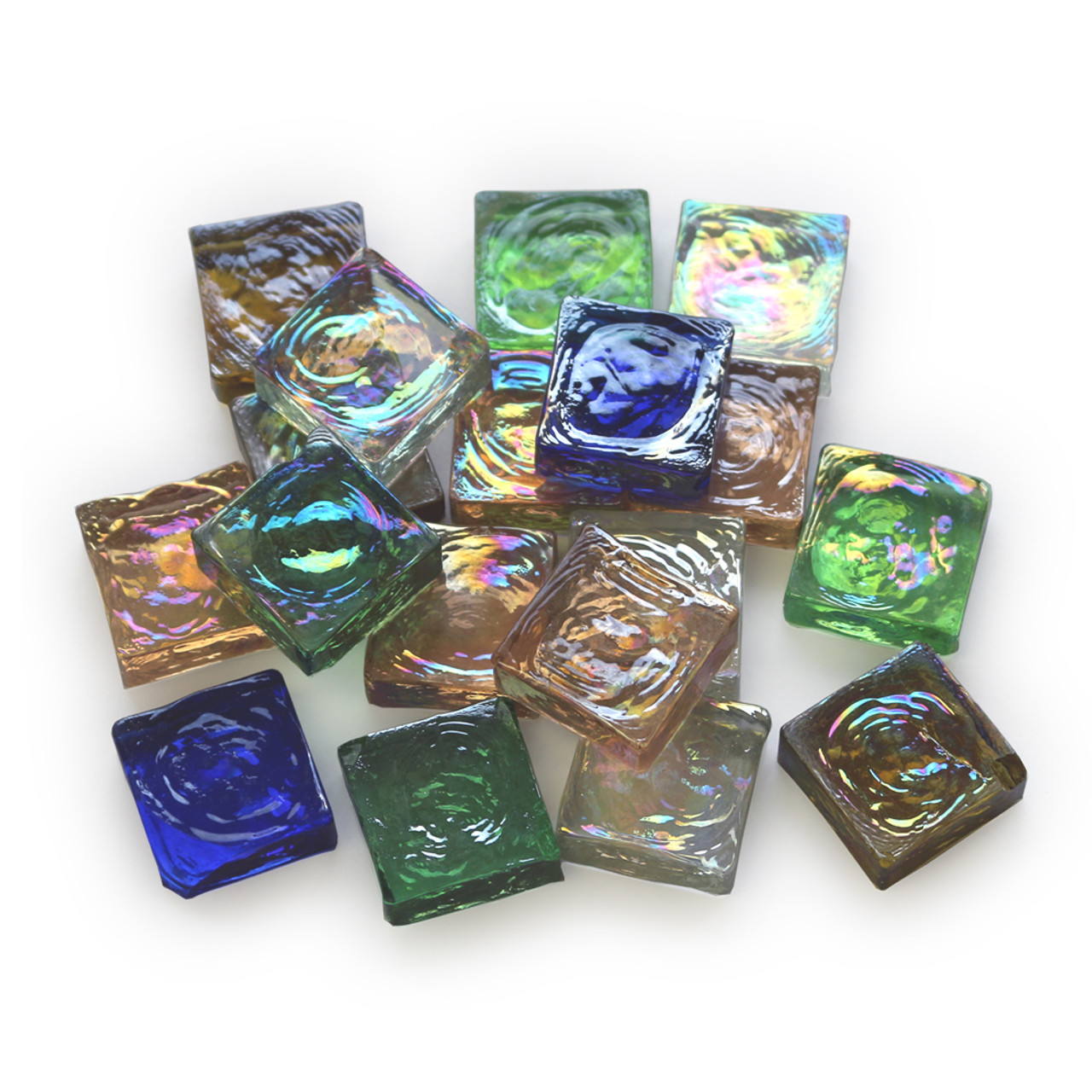 Colorful Thick Translucent Square Glass Tiles (47)