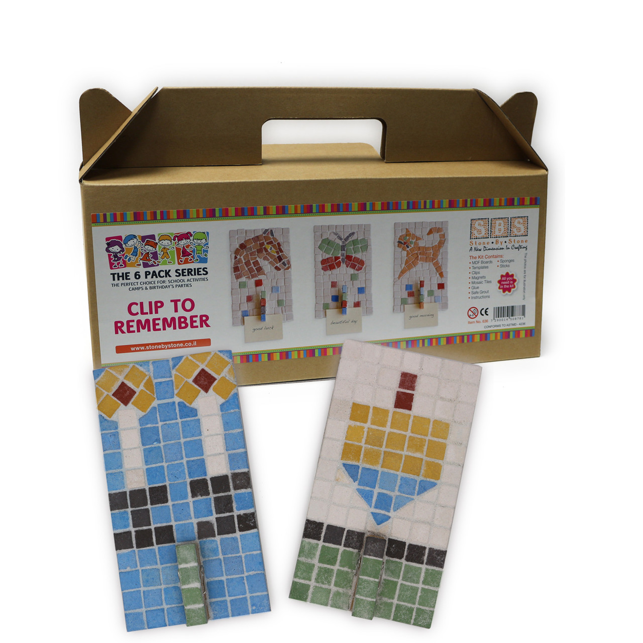 Mosaic Craft Kit "Clip to Remember" with Mosaic Stones (6) - on SALE!