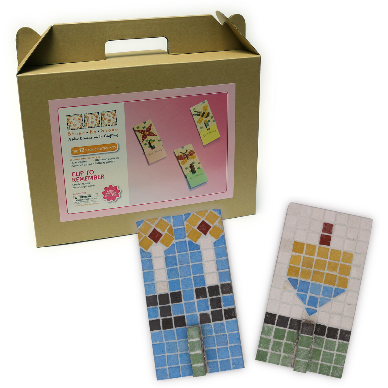 Mosaic Craft Kit "Clip to Remember" with Mosaic Stones (12) - on SALE!
