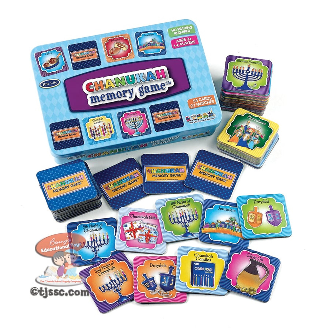 Chanukah Memory Game in Tin Box