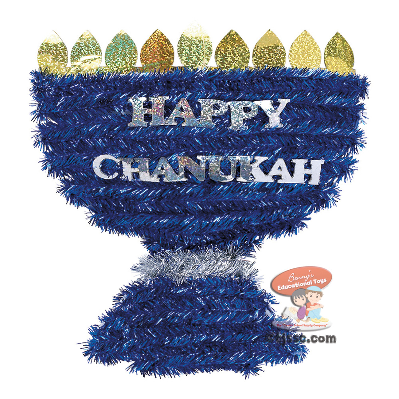 Menorah Shaped Tinsel Decoration