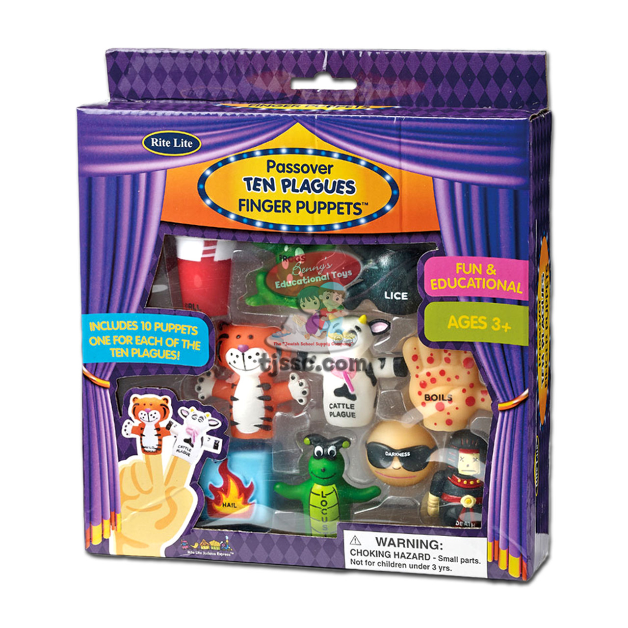 10 Plagues Finger Puppets Soft Plastic