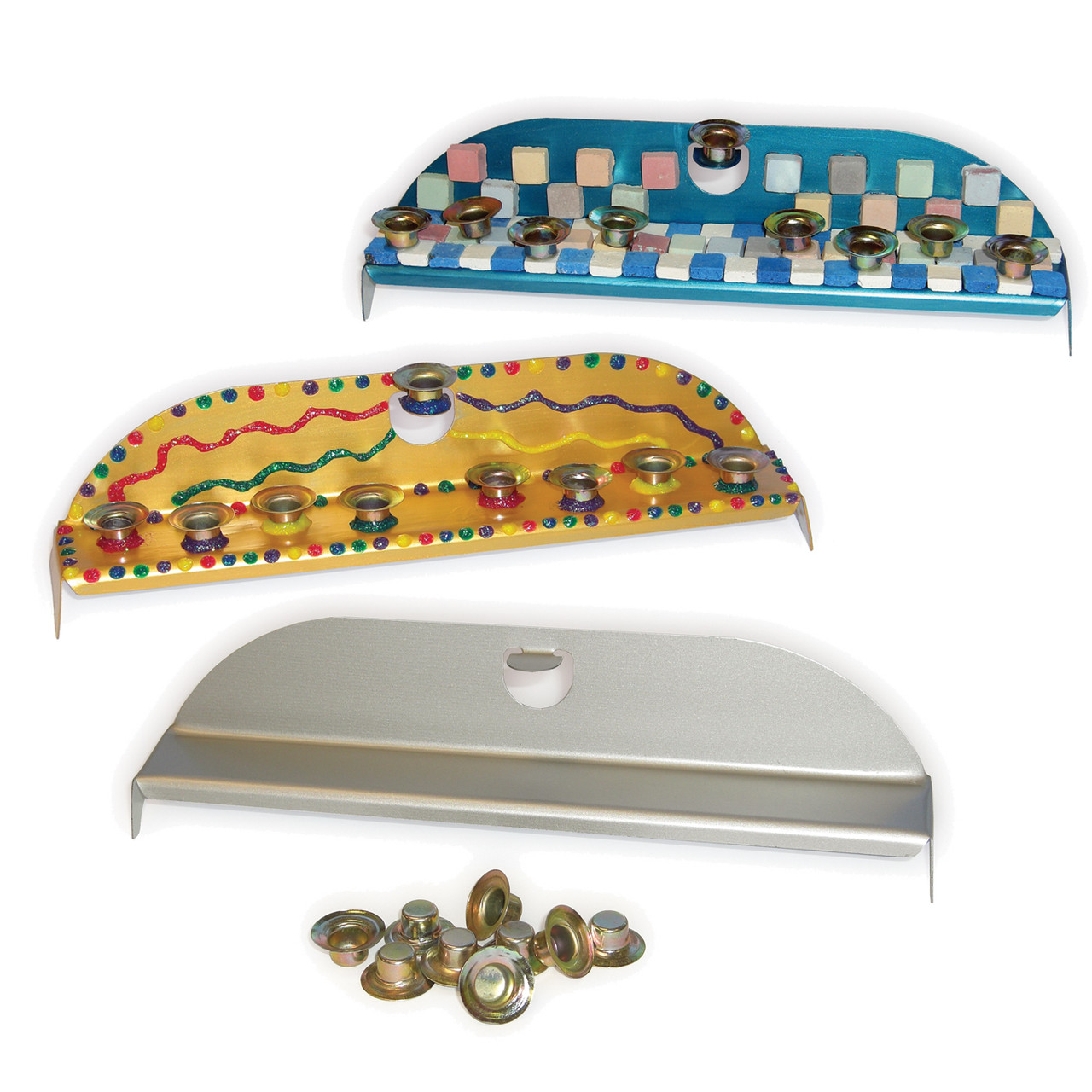 DIY Metal Hanukkah Menorah Craft Project Kits (18) for Decoration