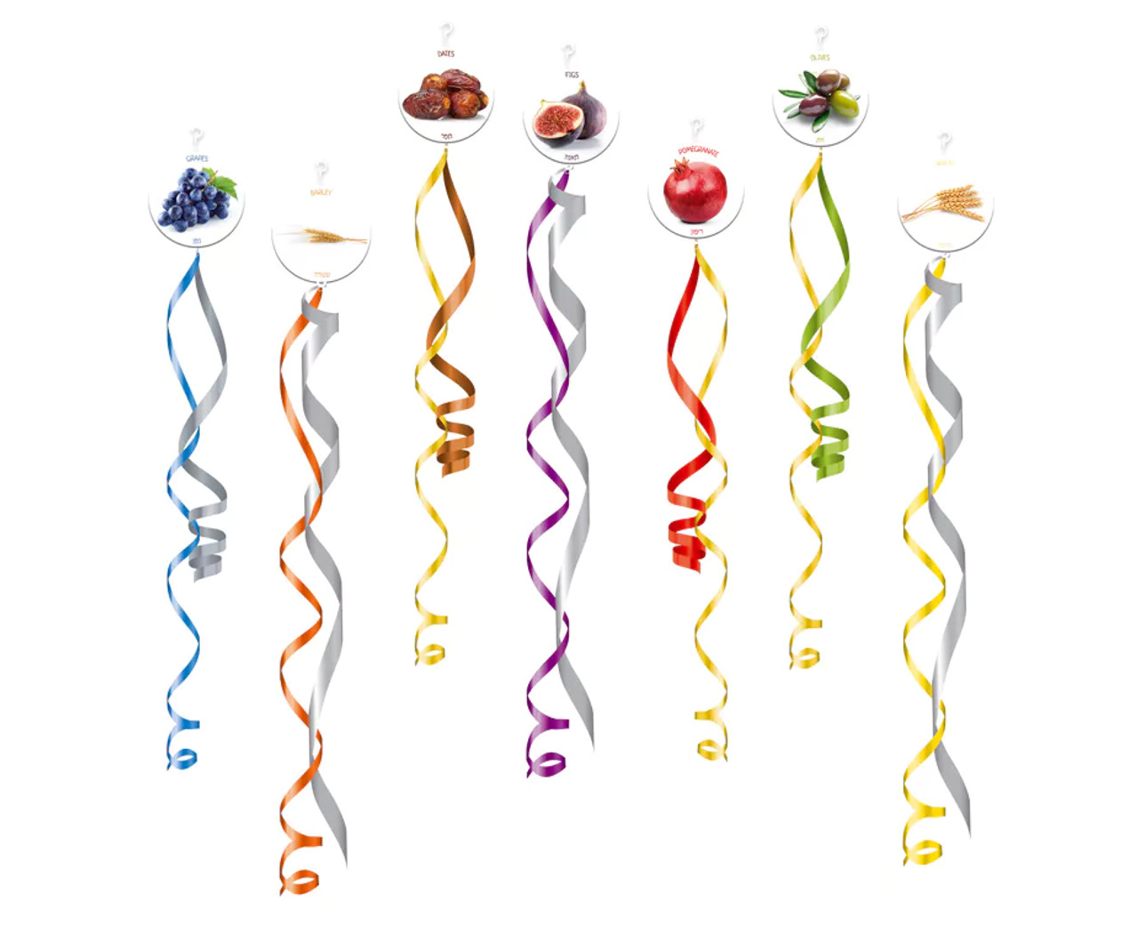 Sukkah Swirl Decorations 7 Haminim