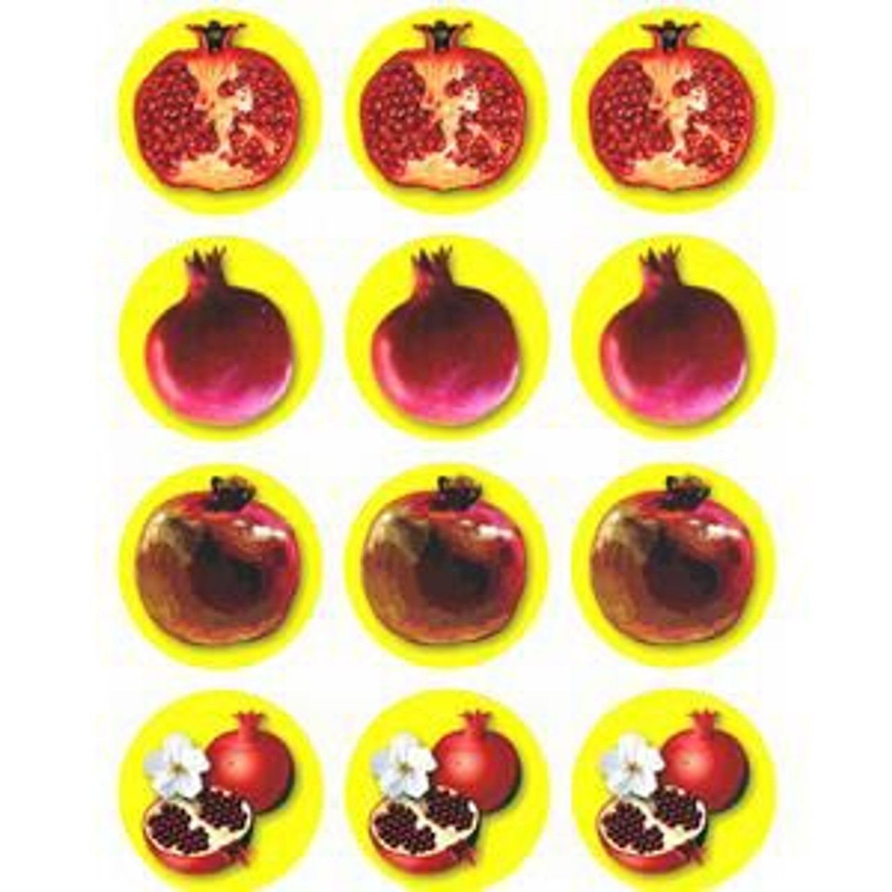 Pomegranate (Rimonim) Stickers 120 in a pack