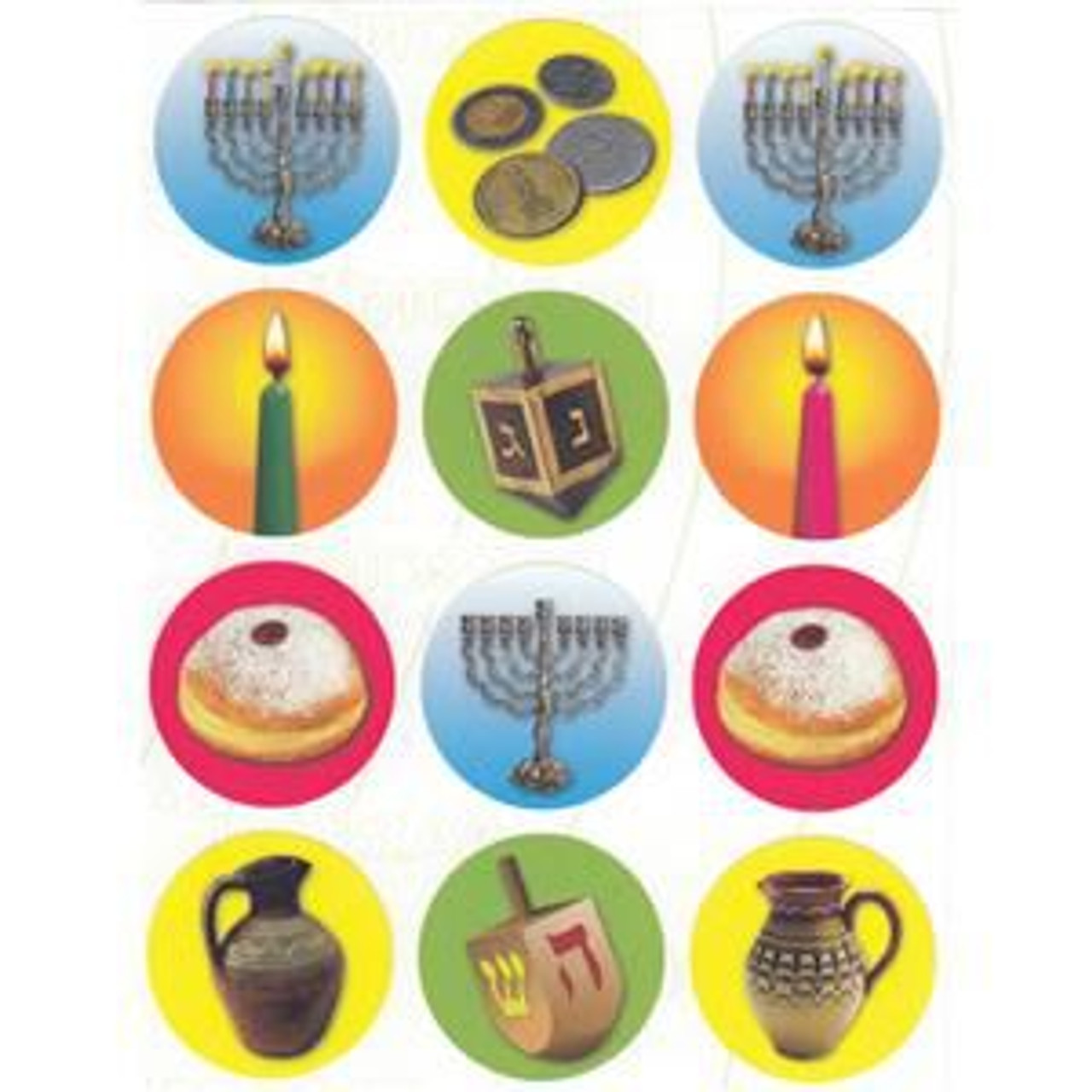 120 Hanukkah (Chanukah) Photo Quality Stickers