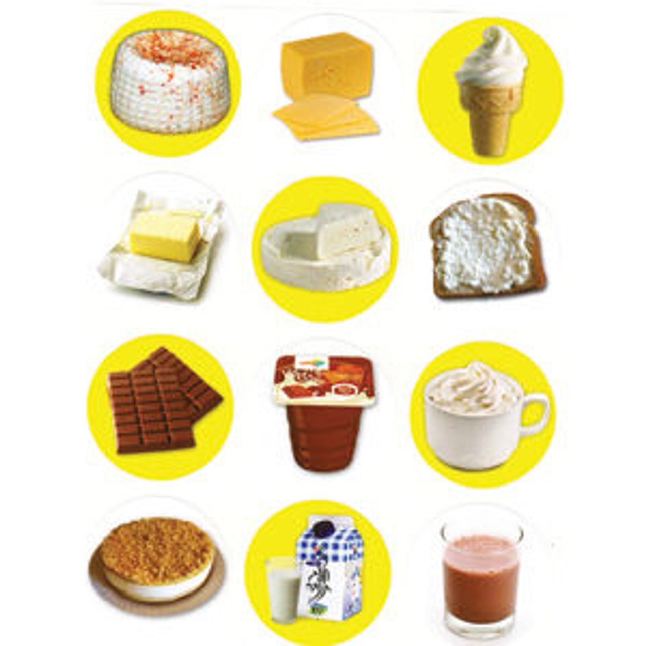 Milk Products Stickers - 120 in a pack