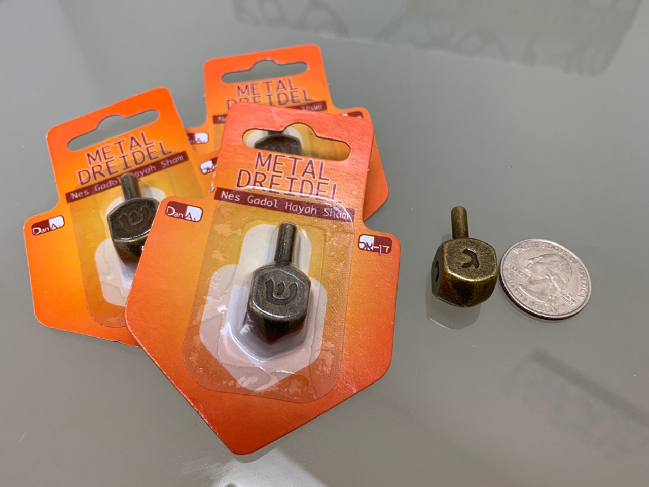 Metal Cast Dreidel - (144 Dreidels in a Case - each indv. wrapped) - On Overstock SALE!