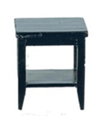 Square End Table, Black
