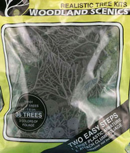 Green Deciduous Trees 36 pcs. 3/4"-3"