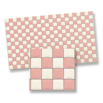 Tile, Pink and White Square