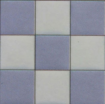 Tile, Blue and White Square
