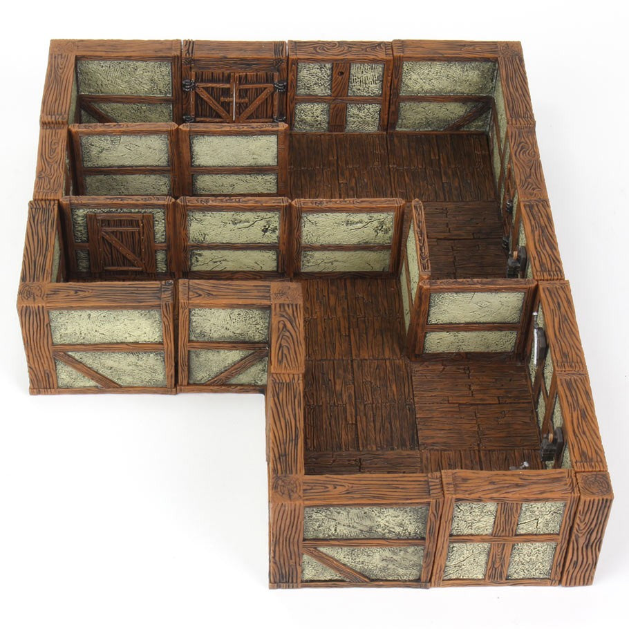 WizKids 4D Tiles: WarLock Tiles - Town & Village 2: Plaster Walls Expa