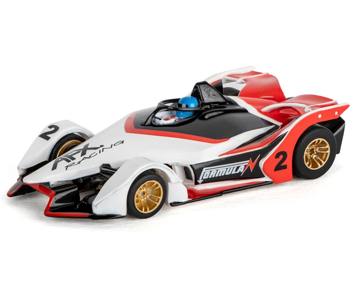 AFX Formula N HO Slot Car (White/Black/Red) (LWB) (Mega G+)
