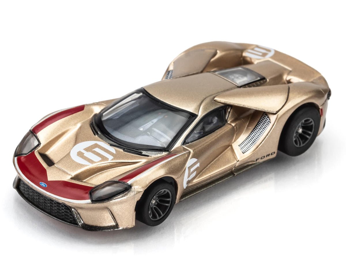 AFX Ford GT Heritage #5 HO Slot Car (Gold) (LWB) (Mega G+)