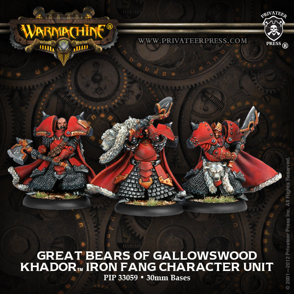 Warmachine: Khador - Great Bears of Gallowswood, Character Unit (3 Met