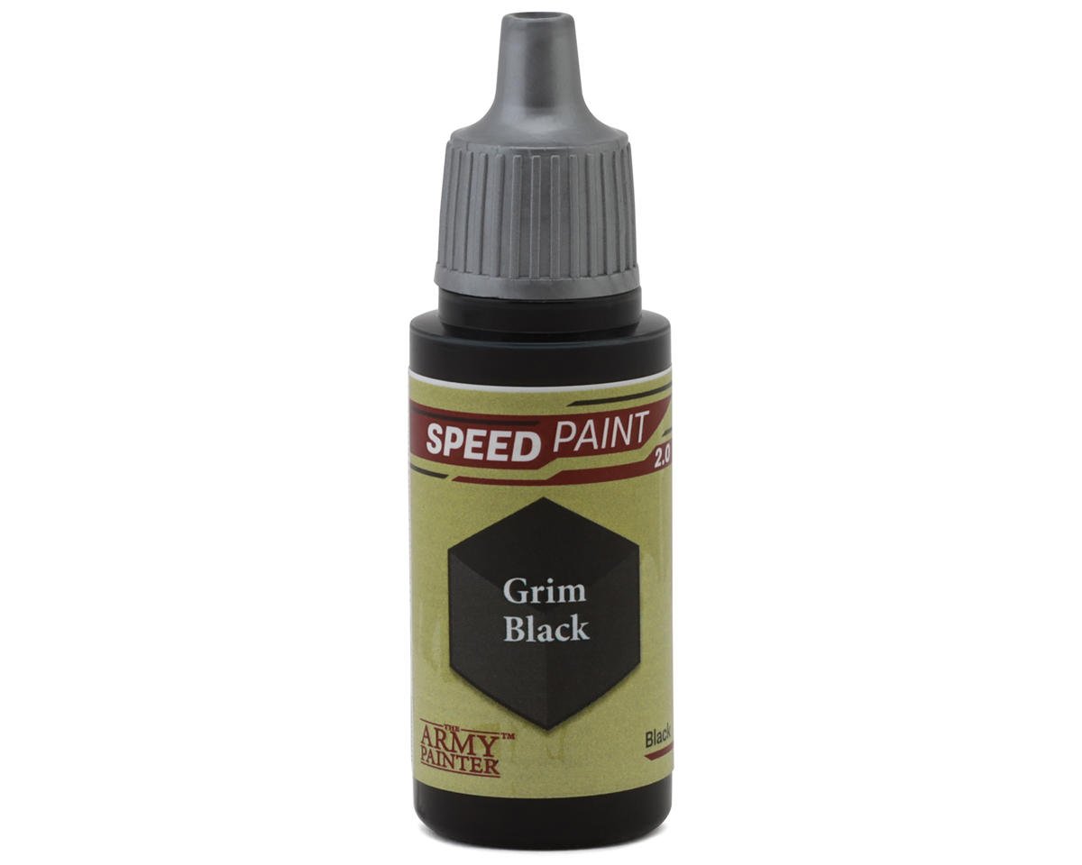 Army Painter Speedpaints Acrylic Hobby Paint (Grim Black) (18m)