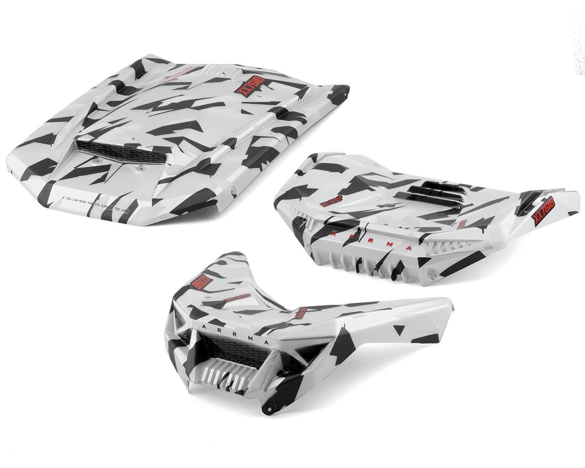 Arrma Fireteam 6S BLX Pre-Painted Exterior Body Panels (White Camo)