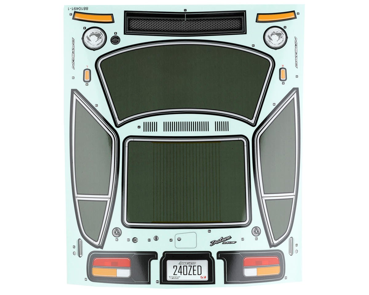 Team Associated Apex2 Sport Datsun 240Z Decal Sheet (2)