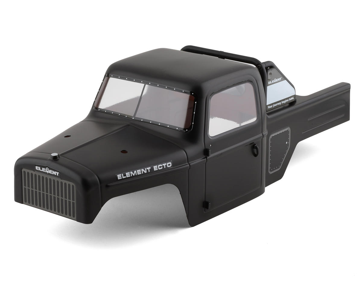 Element RC Enduro Ecto Pre-Painted Body Set (Black) (Scratch 'N Weather)