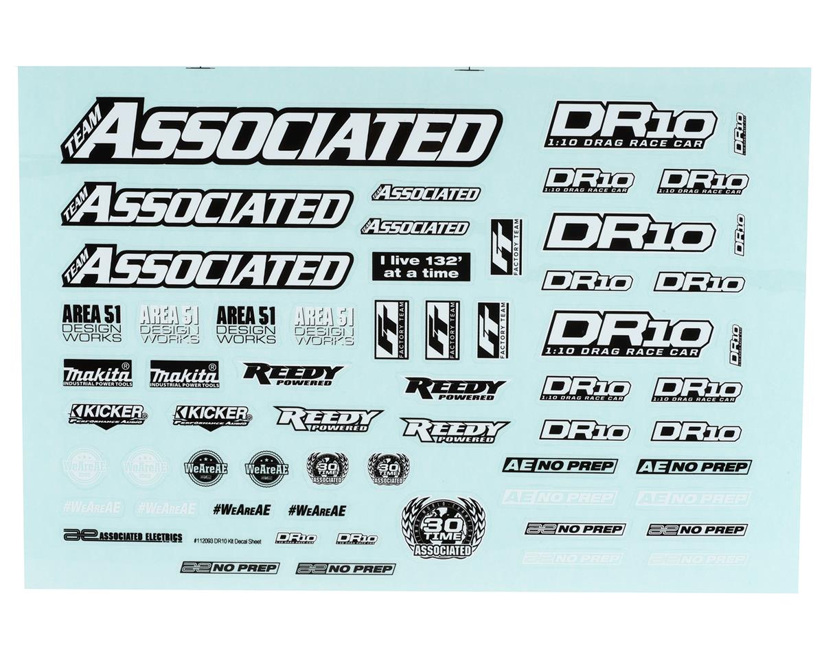 Team Associated DR10 Decal Sheet