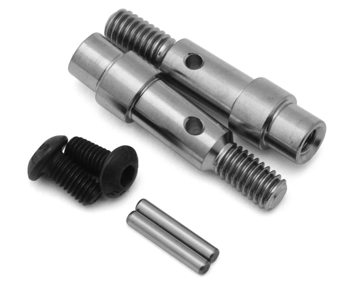 Team Associated RC10B6/RC10B7 Factory Team Titanium Hex Adapter Front Axles (2)