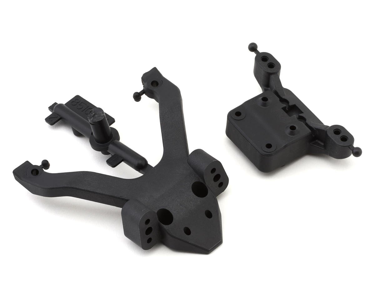 Team Associated RC10B6.4 Factory Team Angled Top Plate & Ballstud Mount (Carbon) (RC10SC6.4/RC10T6.4)
