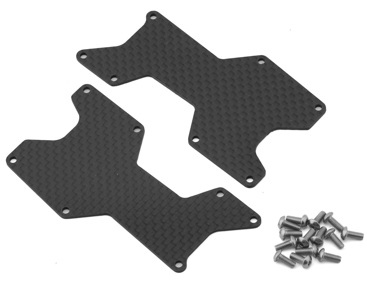 Avid RC HB D8 Worlds Spec Carbon Rear Arm Inserts (1.5mm) (2)