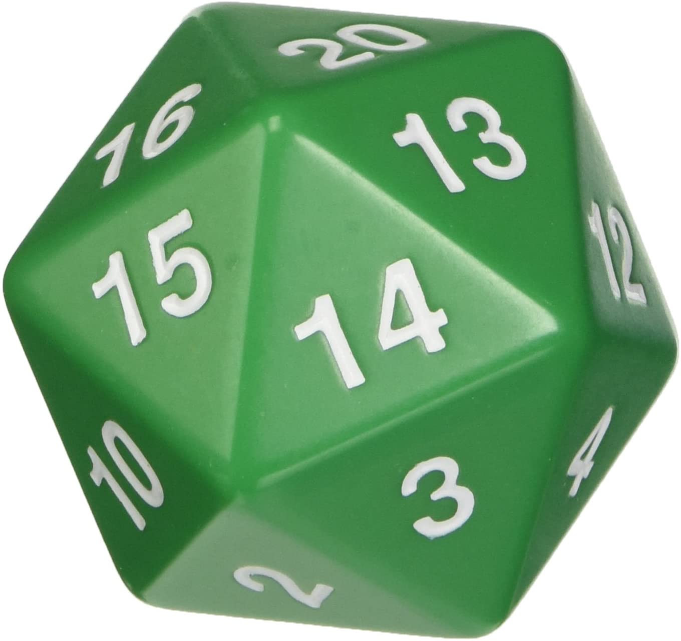 Opaque 55mm D20 Green/White Countdown Die