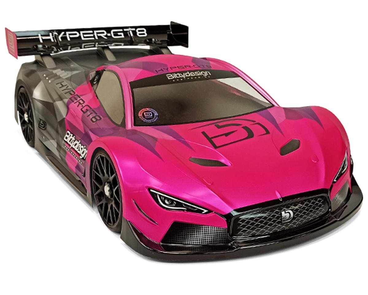 Bittydesign HYPER-GT8 1/8 Ultra Lightweight GT Body (Clear) (325mm Wheelbase)