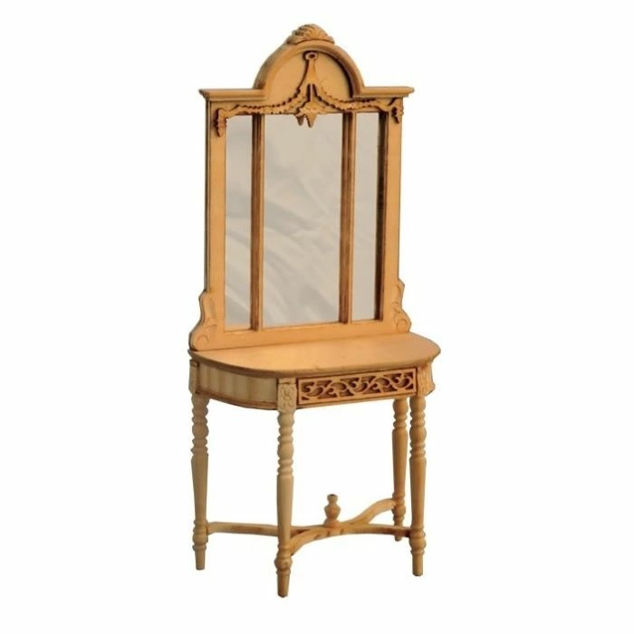 Detailed Hall Table with Mirror