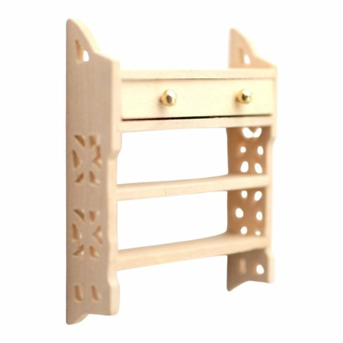 Barewood Wall Shelves with Drawer