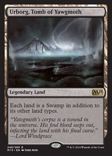 Urborg, Tomb of Yawgmoth (M15-R) Light Play