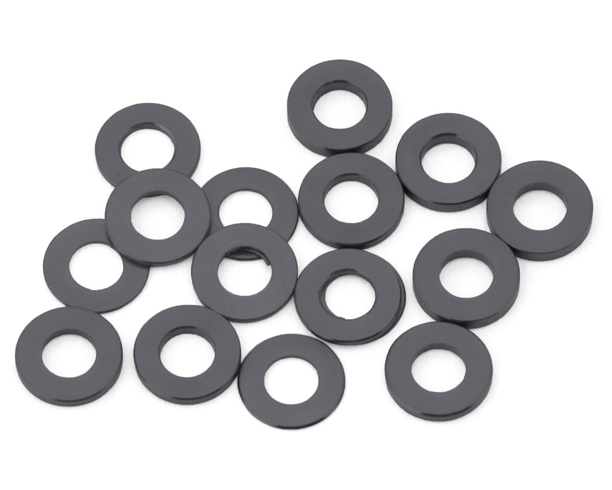 Team Brood 3x6mm 6061 Aluminum Ball Stud Washers Small Kit (Gun Metal) (16)