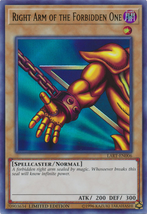 Right Arm of the Forbidden One (LART-EN006) Ultra Rare - Near Mint Lim