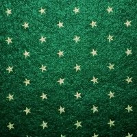 Ivy Green Carpet with Gold Stars