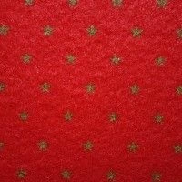 Garnet Red Carpet with Gold Stars