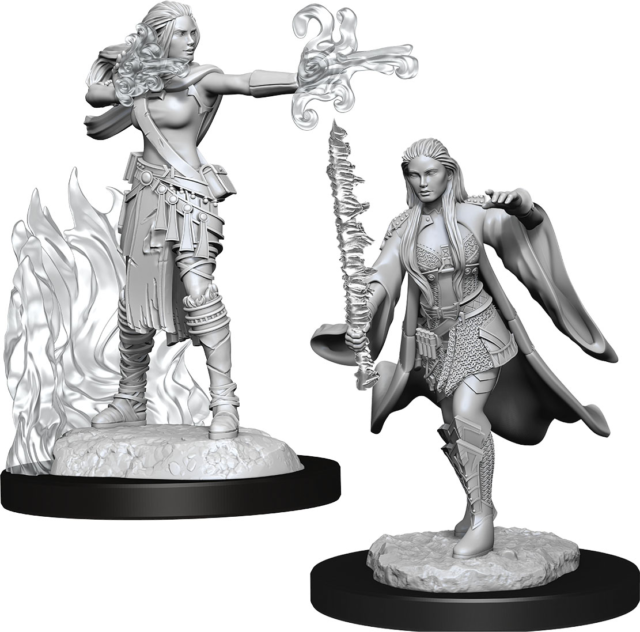 D&D: Nolzur's Marvelous Miniatures - Warlock + Sorcerer Female (90149)
