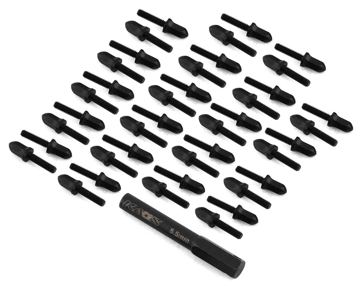 CEN Bullet Wheel Lug (chrome) (40) (2.5mm studs) w/Tool