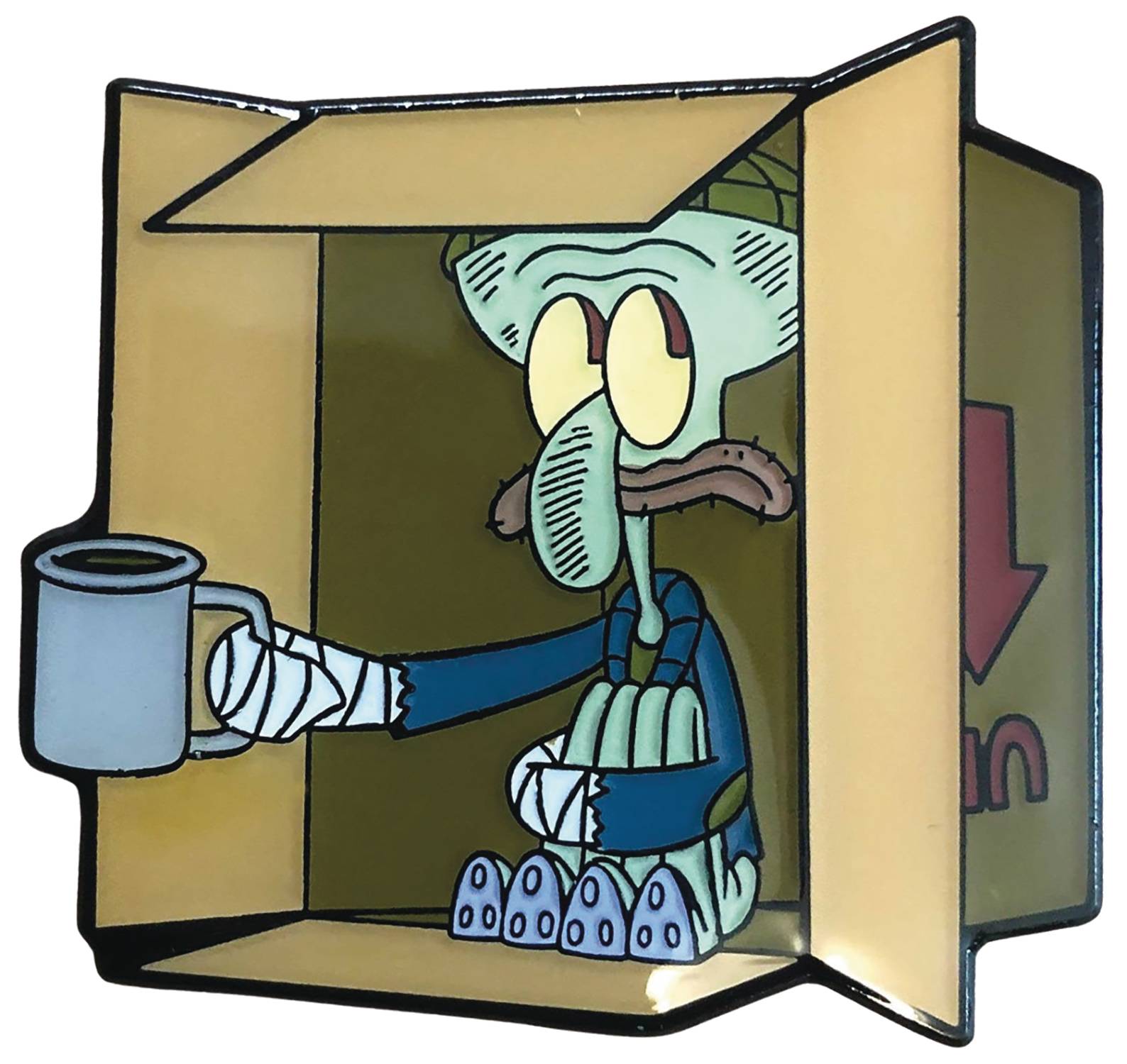 SPONGEBOB SQUAREPANTS HOMELESS SQUIDWARD PIN
