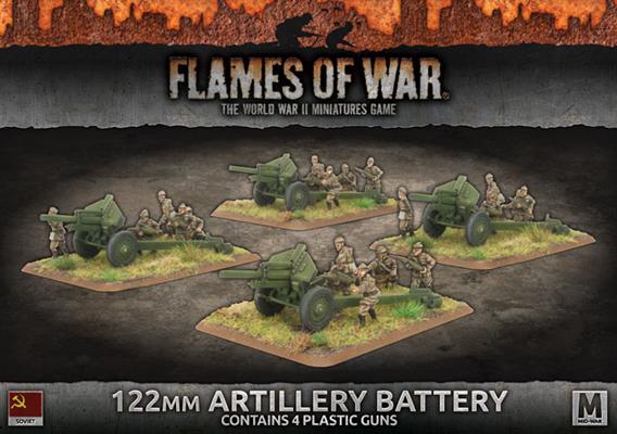 Flames of War: WWII: Soviet (SBX49) - 122mm Artillery Battery (plastic